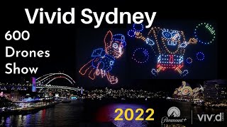 Vivid Sydney 2022 Paramount Sky Magic 600 Drone Show Sydney Australia