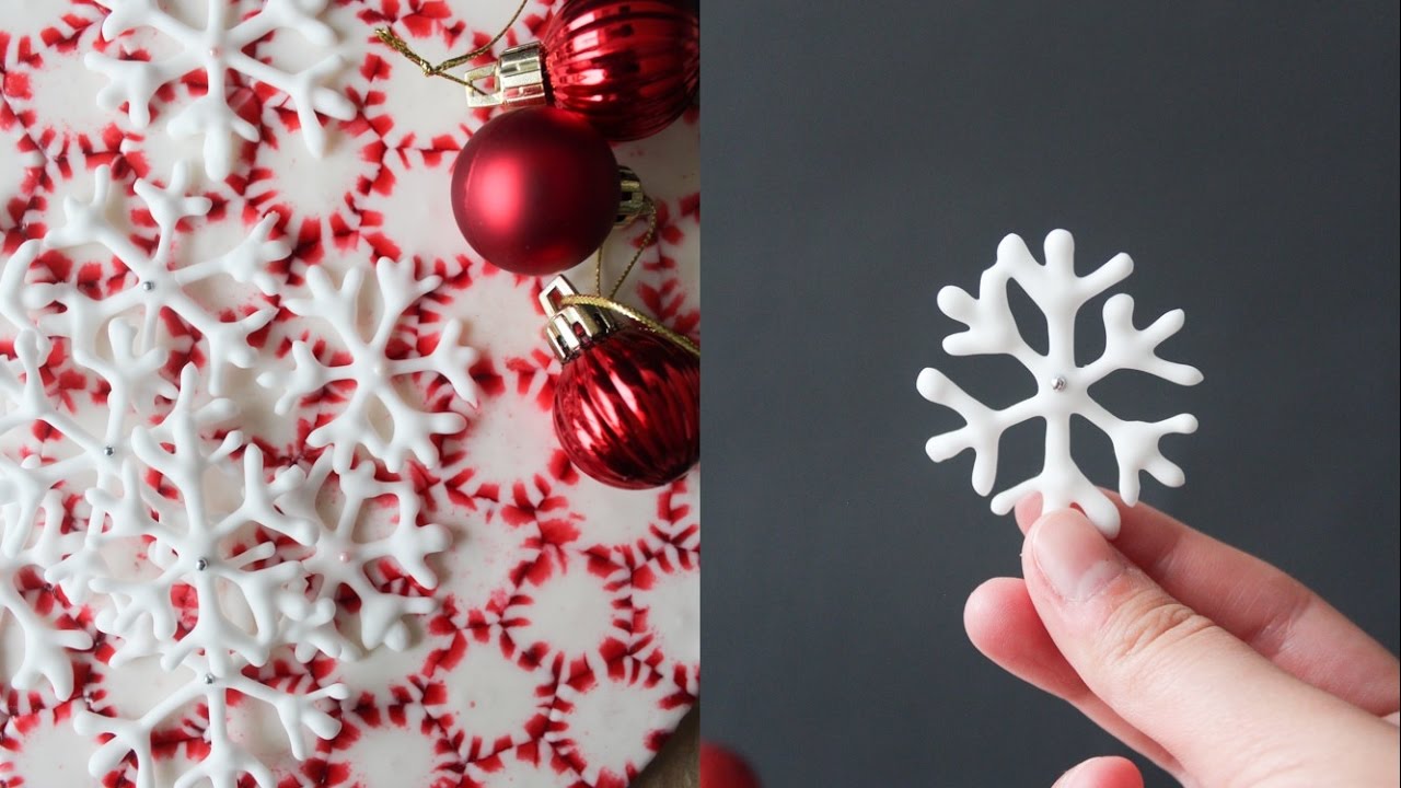 How To Make Mint Royal Icing Snowflakes - By One Kitchen Episode 690 