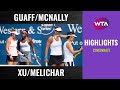 Gauff/McNally vs. Xu/Melichar | 2020 Cincinnati Doubles Third Round | WTA Highlights