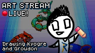 🔴 Art Stream #010 - Kyogre and Groudon