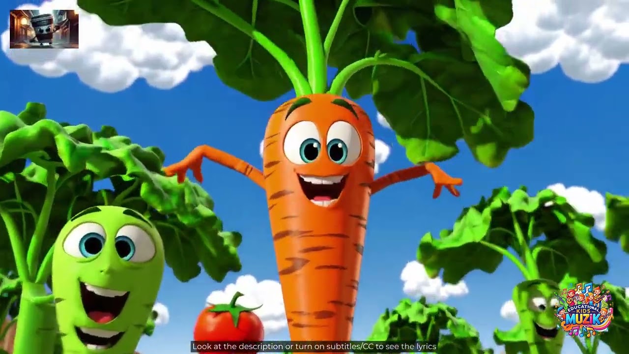 Crunchy Carrot Song 🎵 English Kids Song about Carrots 🎵 Plants Song 