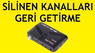 Redline Uydu Alıcısı Silinen Kanalları Geri Getirme Nasıl Yapılır?