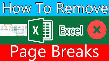 How to Remove Excel 2016 page breaks