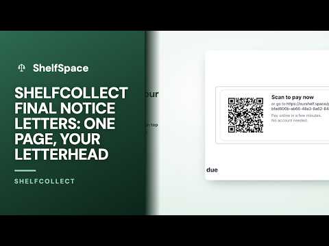 ShelfSpace Final Notice Letters: One Page, Your Letterhead — video thumbnail