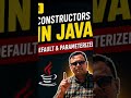 Constructors in Java Explained 🔥 Default vs Parameterized Constructor#Java #constructors #oop