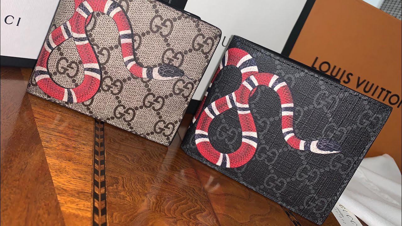 GUCCI Kingsnake Print GG Supreme Wallet Review 