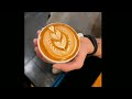 Basic latte arts coffee latte