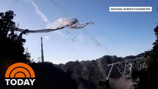 Video Shows Giant Telescope Crashing To The Ground In Puerto Rico | TODAY