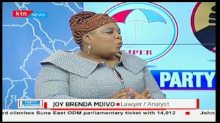Advocate Joy Brenda Masinde speaking of what the law dictates of the party primaries