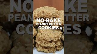 No-Bake Peanut Butter Cookies Recipe #shorts