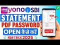 Yono Statement PDF Password | Yono SBI Statement Download PDF Password | SBI Statement PDF Password