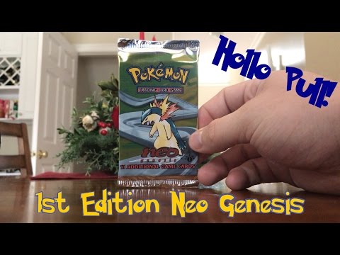 Best Pokémon Neo Genesis First Edition Pack Opening - Awesome Holo Pull!!!