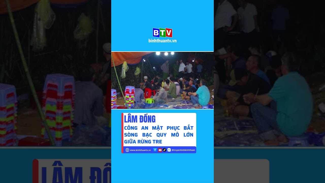 wi68 Lâm Đồng: Công an mật phục bắt sòng bạc quy mô lớn giữa rừng tre btv truyenhinhbinhthuan lamdong