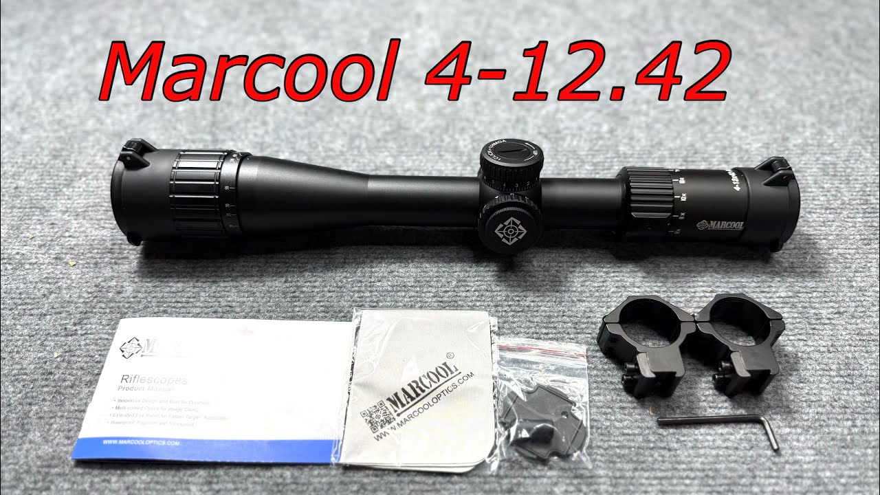 Kính Ngắm Marcool 4-12.42 Aoirg Tâm Số Chống Nhảy Tâm Có Đèn Hồng Tâm