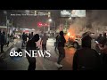 Chaos erupts with demonstrators in Philadelphia after armed man shot by police l GMA