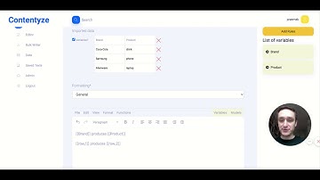 Templates for Text Generation in Contentyze