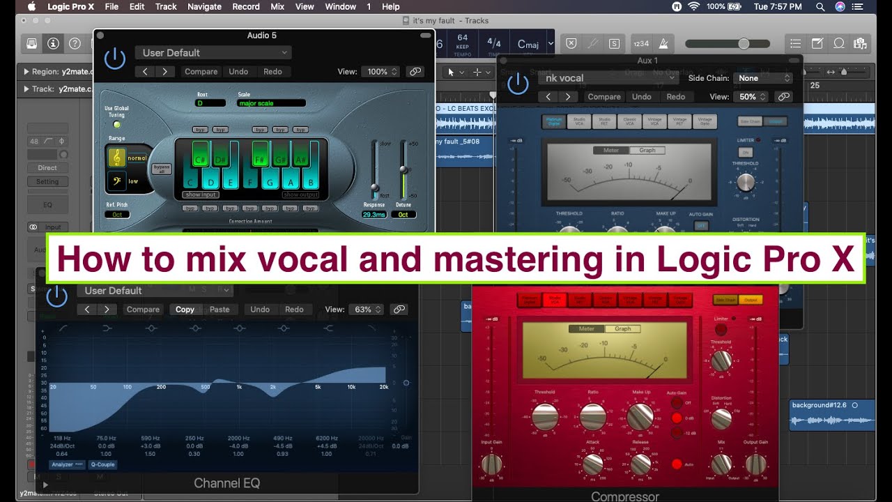 Mixing vocal and mastering in Logic Pro X - karen version