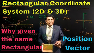 🟡 Cartesian/Rectangular Coordinate System(Plane n Space), Position Vector/ارد و / हिन्दी/ English