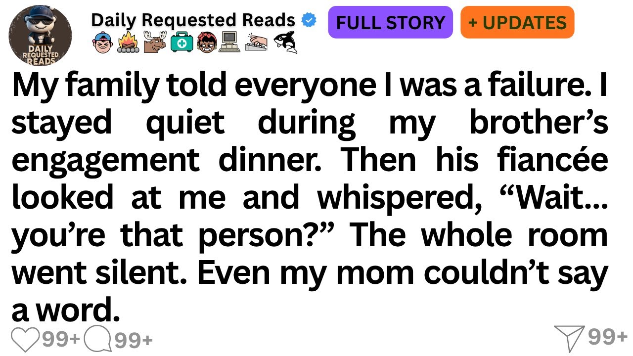 My family told everyone I was a failure. I stayed quiet during my brother’s engagement dinner...