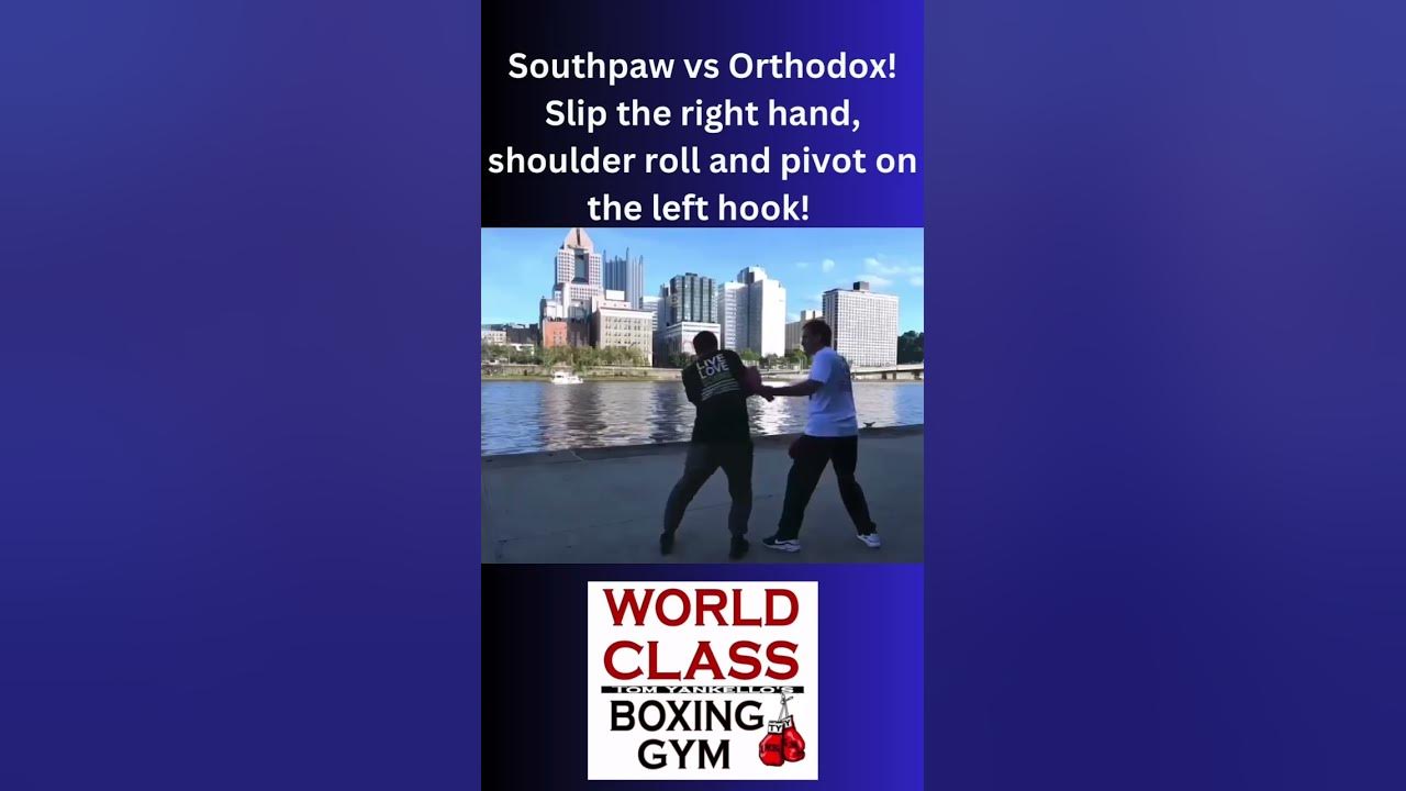 Southpaw vs Orthodox! Slip the right hand, roll and pivot on the left