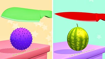 Super ASMR Slicing! Very satisfying and relaxing ASMR slicing gameplay video