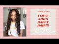 SHE&#39;S HAPPY HAIR | 5 MONTH REVIEW | BLEACH &amp; DYED | JET BLACK TO CHOCOLATE BROWN | 20 INCH WIG