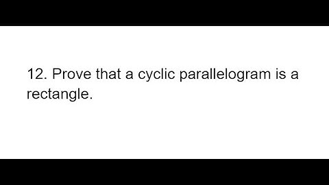CLASS 9 CIRCLES EXERCISE 9.3 QUESTION 12(In Tamil)Mrs.DB Prove that a cyclic parallelogram is a rect