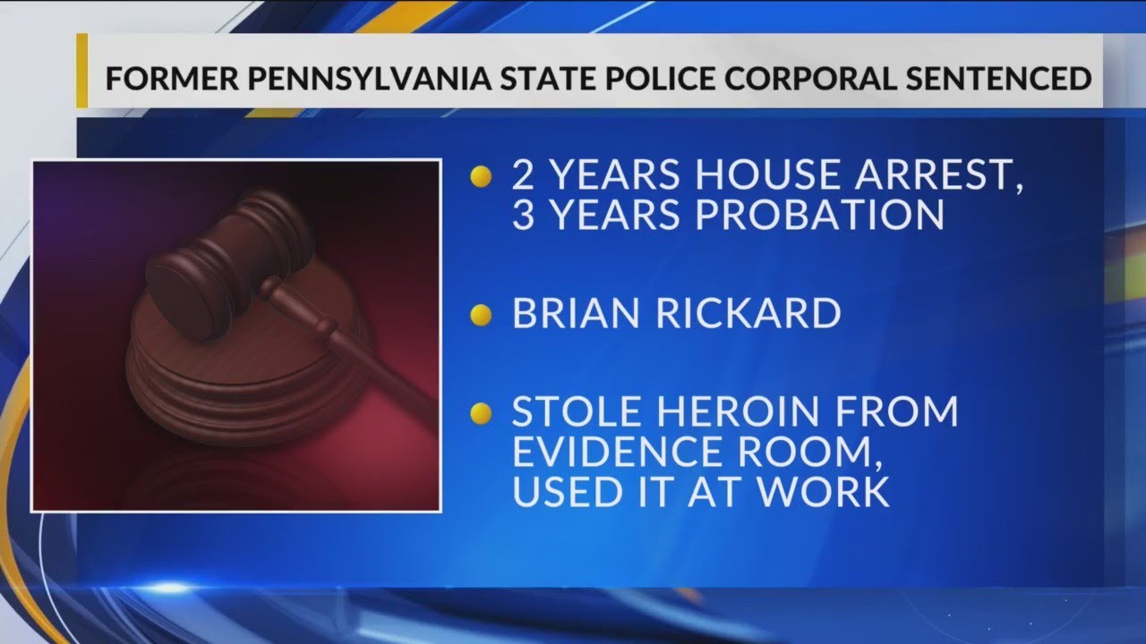 Former State Police Corporal sentenced for stealing, using heroin from ...