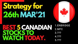Best Canadian Stocks to Buy Today 26 MAR 2021 | TSX Stocks to Buy Today | Top Canadian Stocks