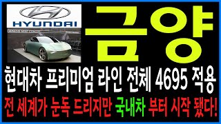 [📈 금양] 현대차 프리미엄 라인 전체 4695 적용 확정!? 전세계가 눈독 드리지만 국내차 부터 시작 됐다!  #장교수