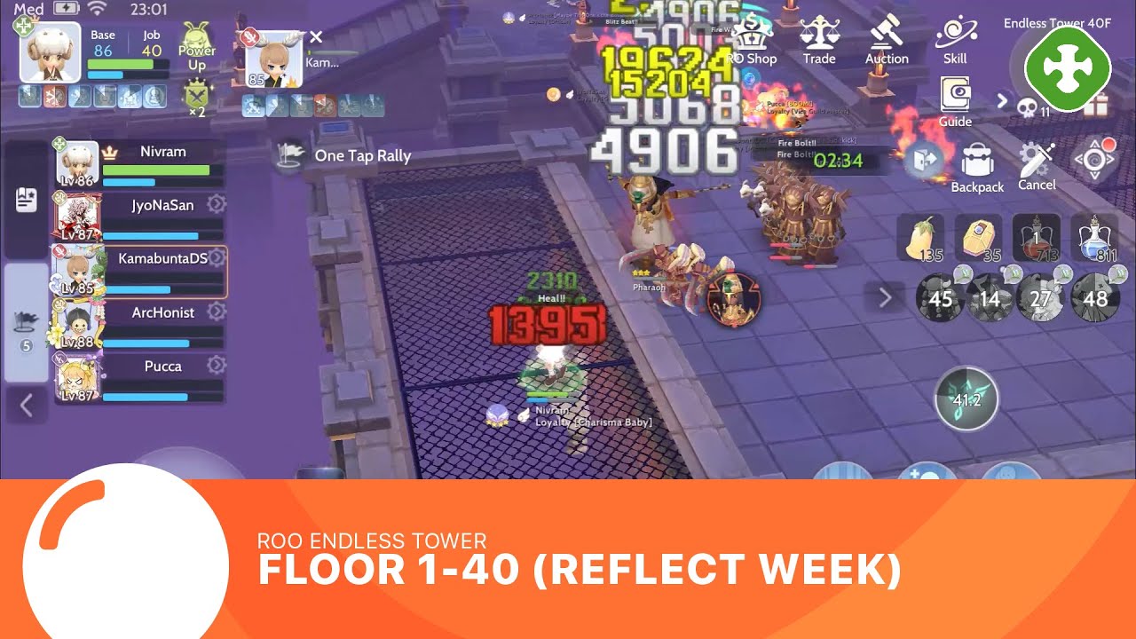 [ROO] ENDLESS TOWER 1-40 - FS HIGH PRIEST GAMEPLAY - YouTube