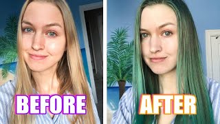 I tried dying my hair with FOOD COLORING