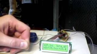 ATtiny2313+DS18b20+LCD Thermo+clock