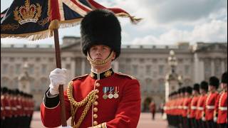 The British Royal Guard ensign who carried the colour through the ranks for the first time