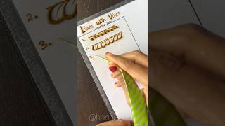 Beautiful leafy vines Mehndi design || leafy border henna #leafmehndi #art #shorts #ytshorts