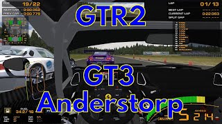 GTR2 race GT3 at Anderstorp, starting last controller gamepad