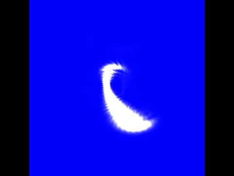 One electron wavefunction "orbiting" an atomic nucleus modelled with the Schrödinger equation in 2D