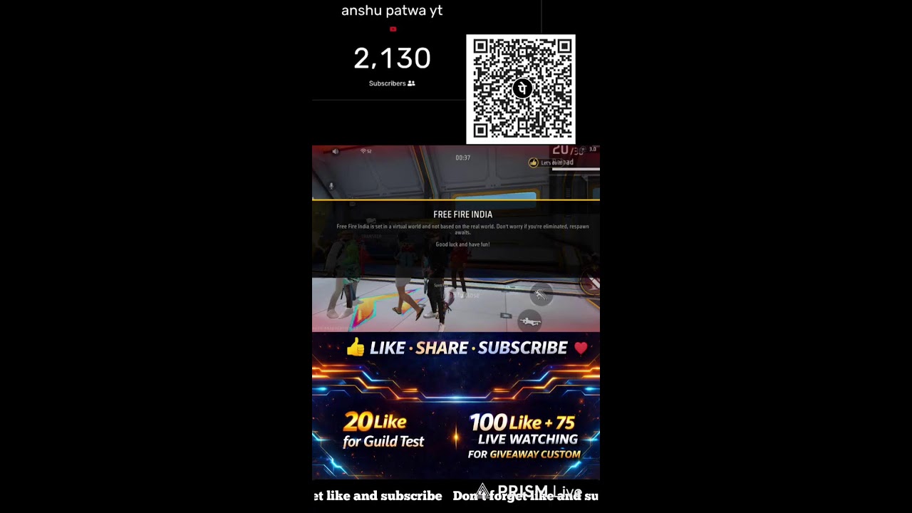 🔴 FREE FIRE LIVE GIVEAWAY 🎁 Anshu Patwa yt is live ✴️