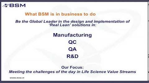 Introduction to BSM and Real Lean in QA