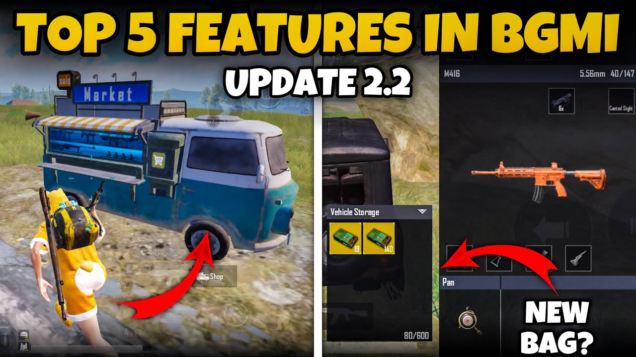 TOP 5 NEW FEATURES IN BGMI 2.2 UPDATE🔥BGMI/PUBG MOBILE TIPS & TRICKS.