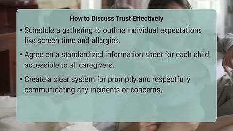 How Do You Discuss Trust In A Babysitting Co-Op?