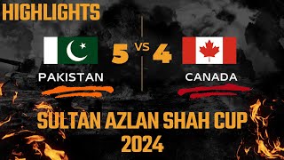 Pakistan Vs Canada Hockey Highlights | Sultan Azlan Shah Cup 2024 highlights