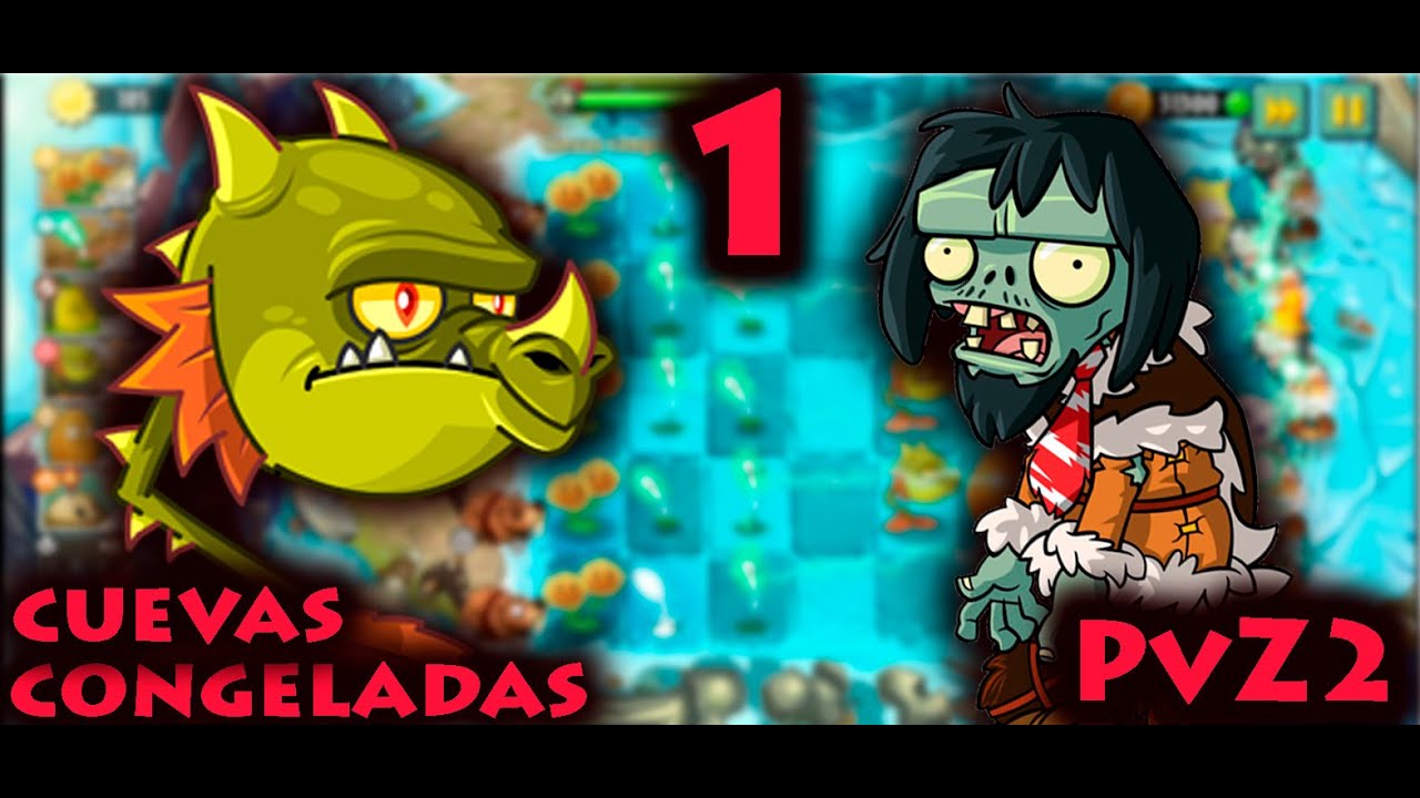 Plantas vs. Zombies 2 - Cuevas Congeladas - Día 1 - YouTube
