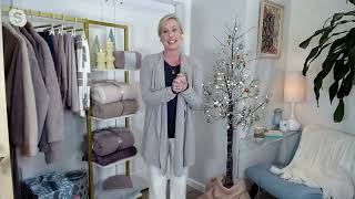 Barefoot Dreams CozyChic Lite Island Wrap Cardigan on QVC screenshot 3