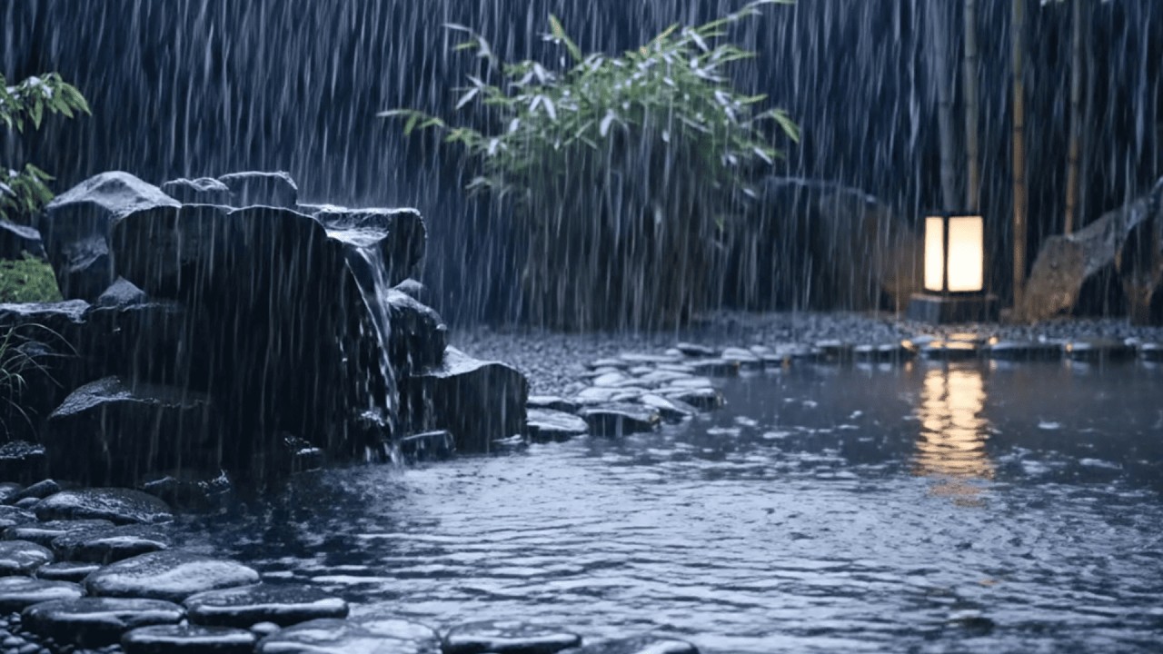 This Night Rain Will Relax You 🌧️ LIVE Zen Garden Sounds for Deep Peace