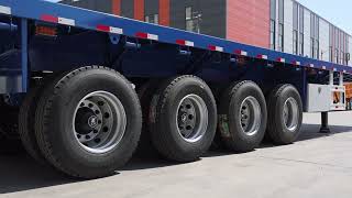 ZW Group 3 Axle Flatbed Semi Trailer Heavy Duty Cargo Transport Solution