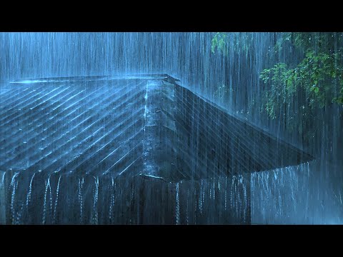 🔴 Heavy Rain on a Metal Roof to Sleep Instantly, Rain Sounds & Thunderstorm for Sleeping at Night