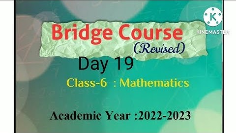 Class 6 | Bridge course | Day 19  | Subject Maths  | सेतू  अभ्यासक्रम इयत्ता सहावी | दिवस 19