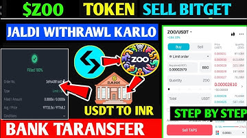 Zoo Airdrop Withdrawal Process | How to sell Zoo Tokens on Bitget, Bingx, MEXC | Zoo Token Sell