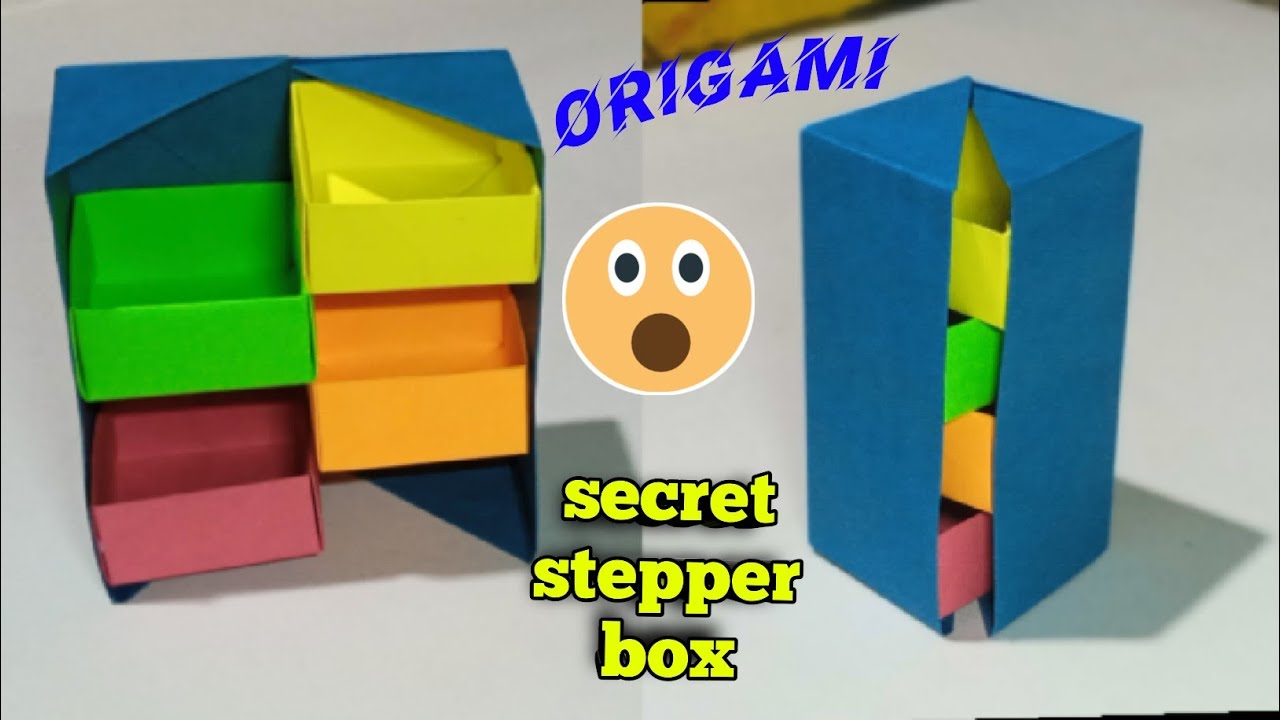 How to make a origami paper secret hiding box | making origami paper ...